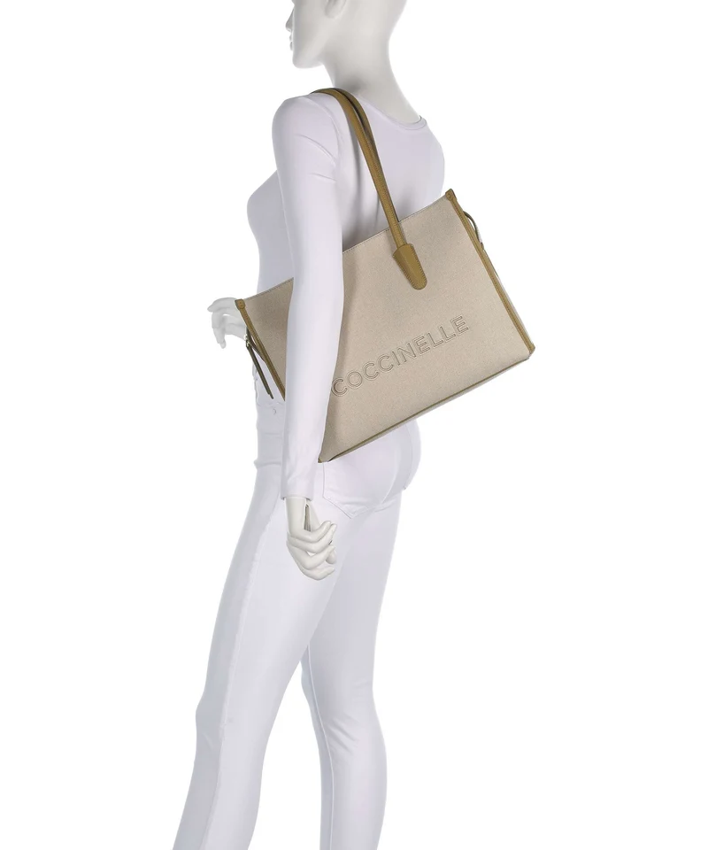 Coccinelle Myrtha Canvas Bolsa shopping natural/seagrass