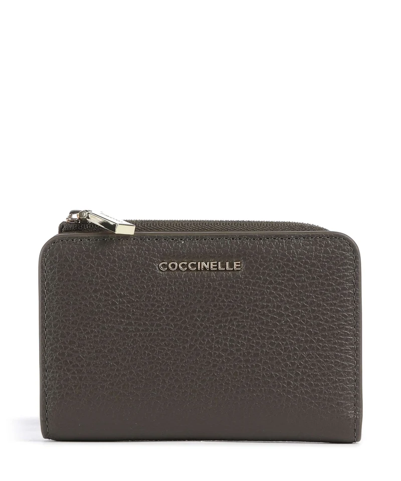 Coccinelle Metallic Soft Monedero fango