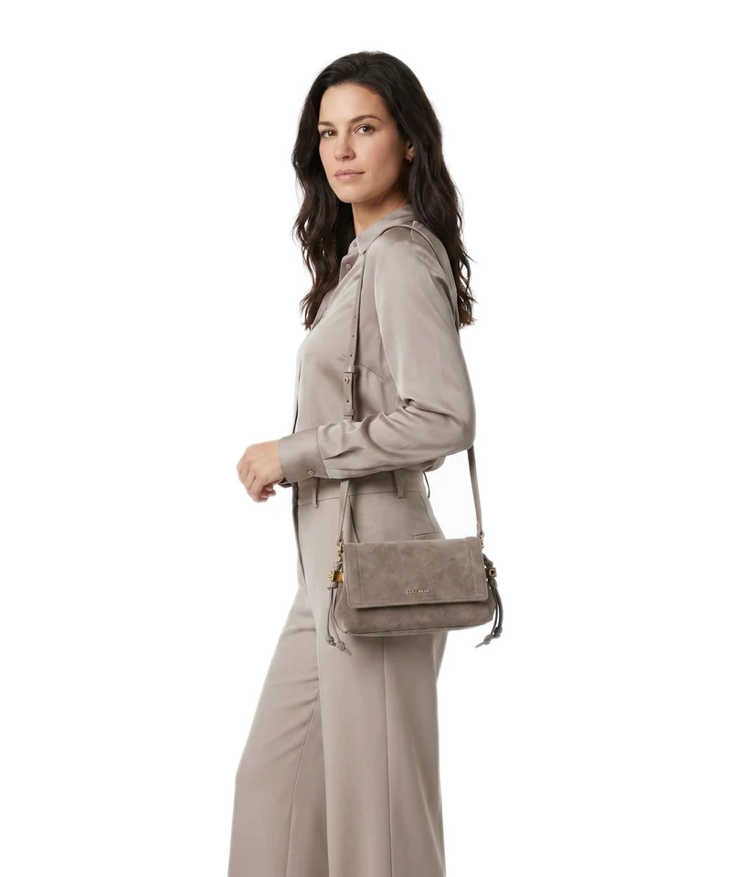 Coccinelle Thess Suede Bandolera warm taupe
