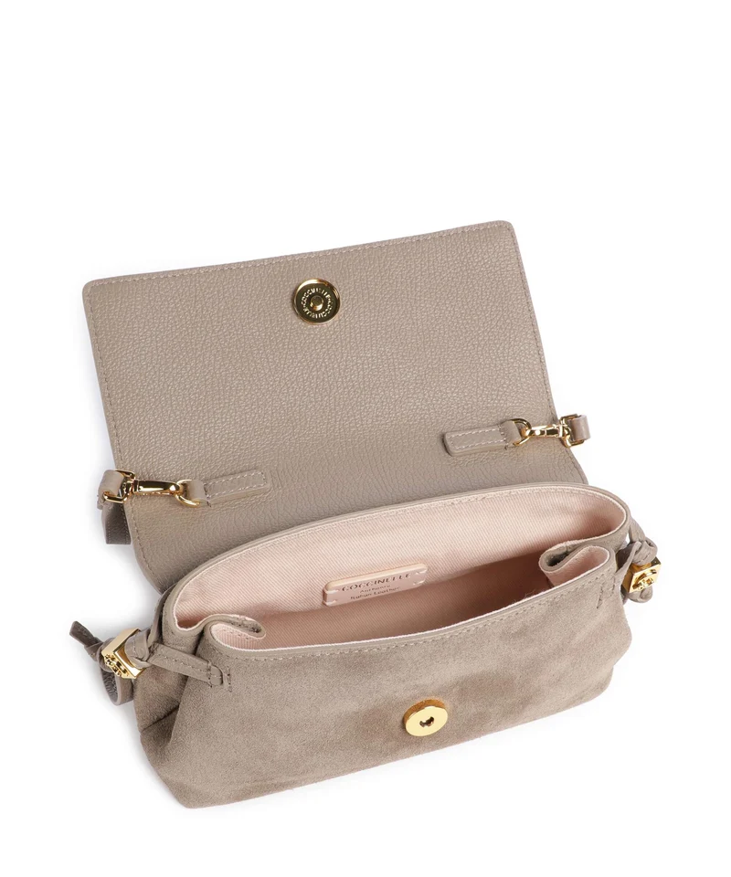 Coccinelle Thess Suede Bandolera warm taupe