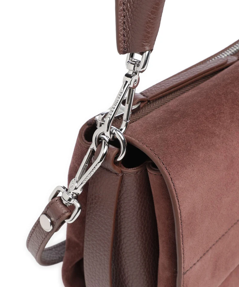 Coccinelle Boheme Suede Bolso de hombro berry