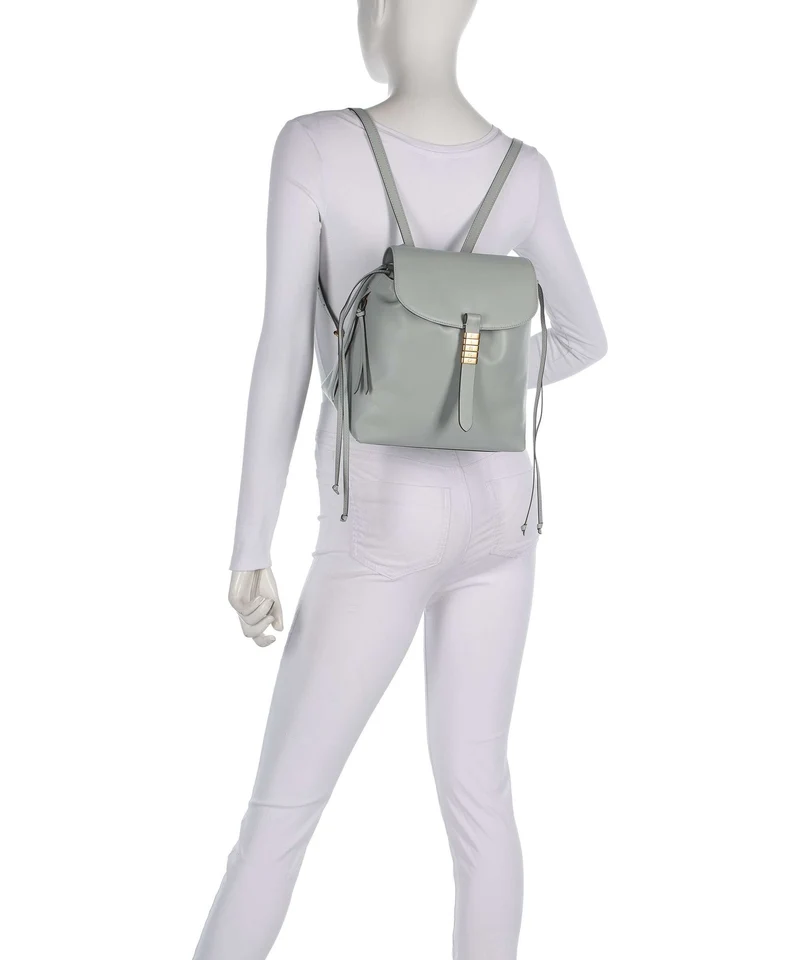Pinko Saddle Bolso mochila grigio perla/antique gold