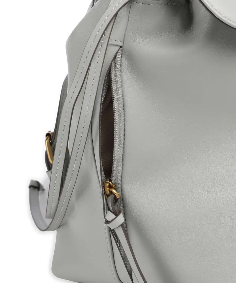 Pinko Saddle Bolso mochila grigio perla/antique gold