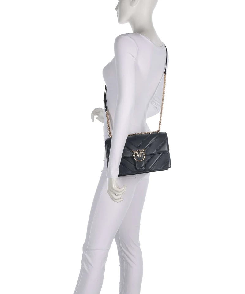 Pinko Love One Classic Bolso de hombro grigio asfalto/oro mordore