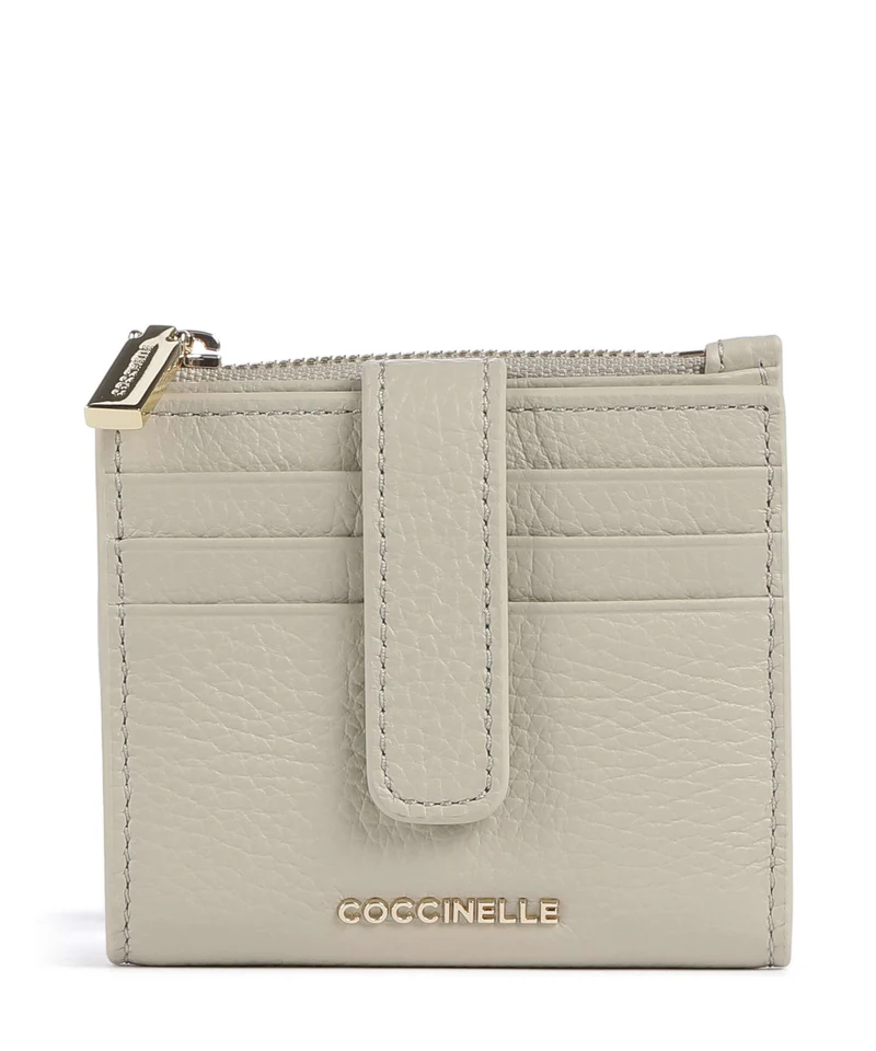 Coccinelle Metallic Soft Monedero eucalipto