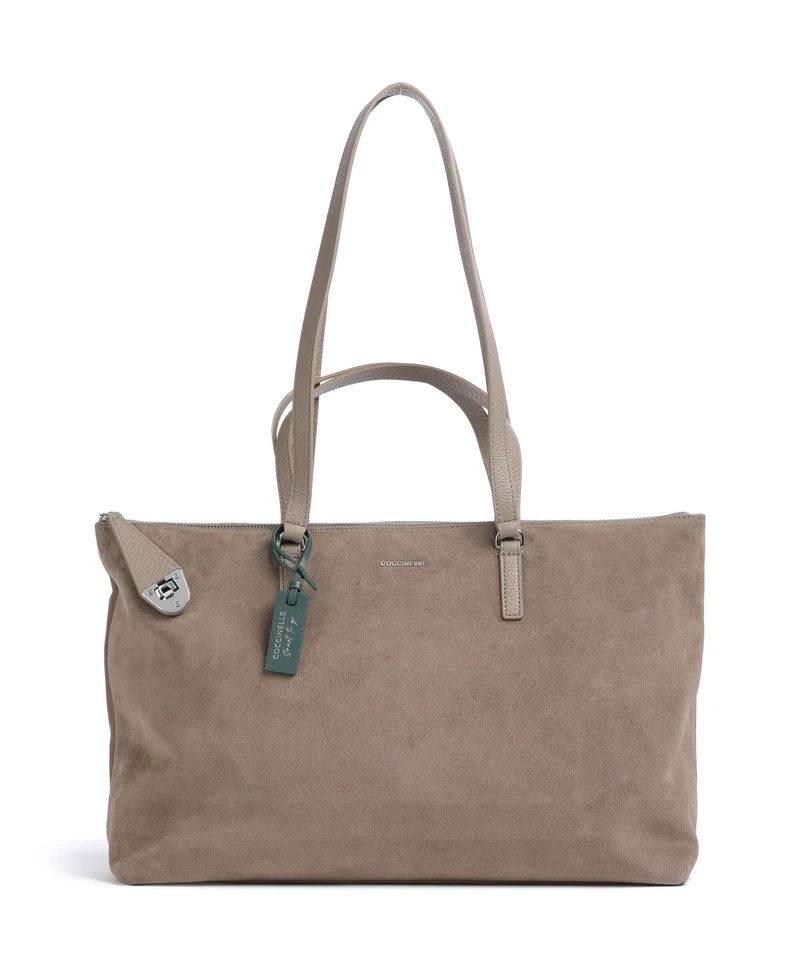 Coccinelle Beat Generation Suede Bolsa shopping warm taupe