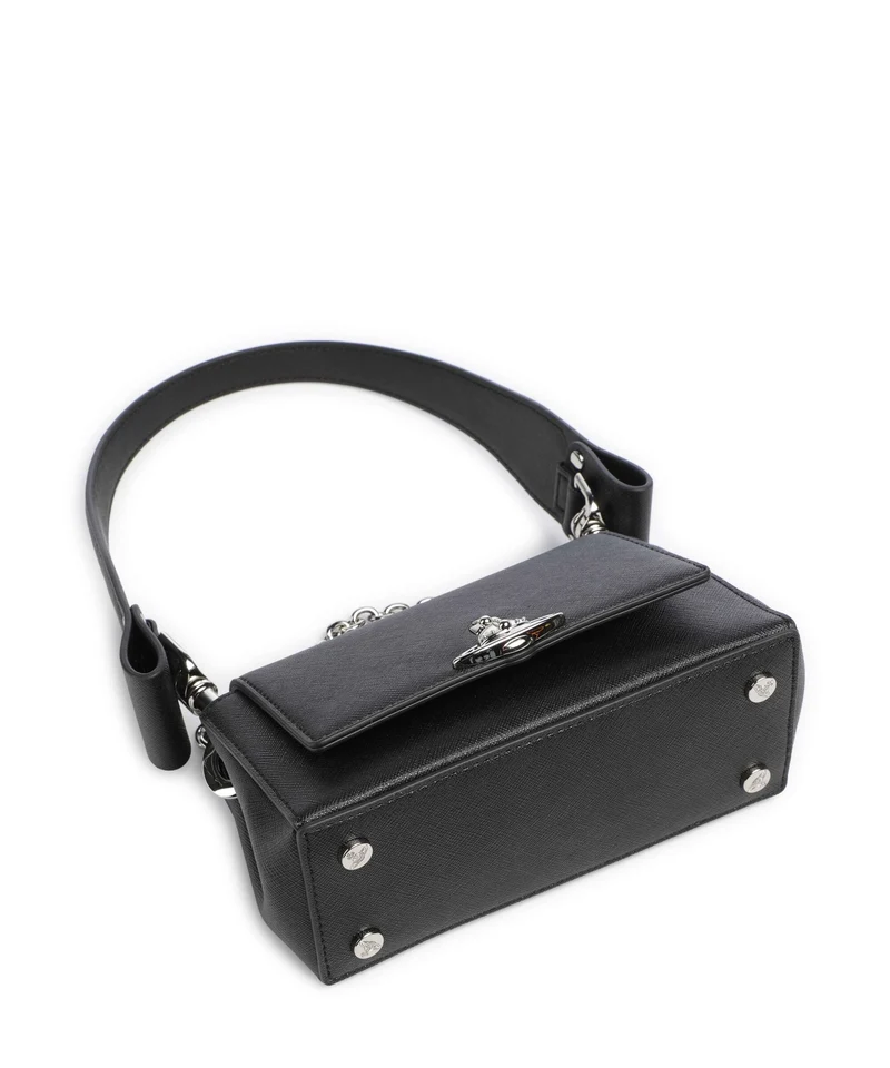 Vivienne Westwood Hazel Saffiano Plain Small Bolso de hombro black