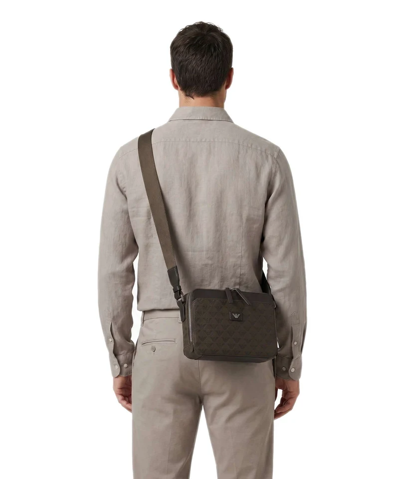 Emporio Armani Special Minorca Bandolera dark olive