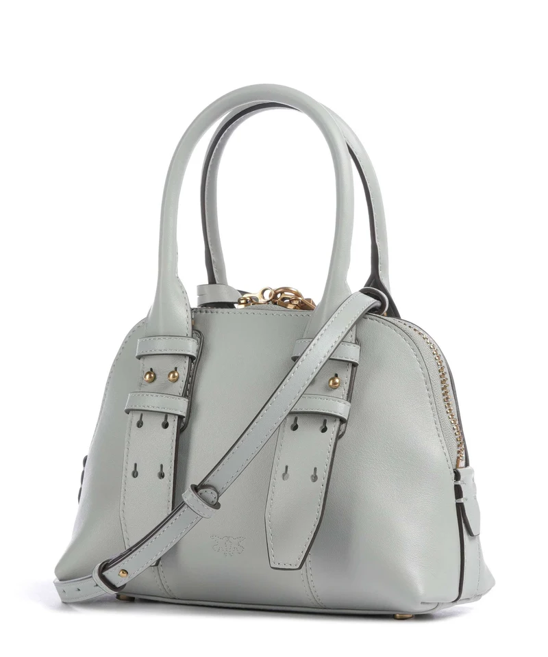 Pinko Bowling Mini Bolso de mano grigio perla/antique gold