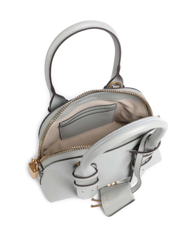 Pinko Bowling Mini Bolso de mano grigio perla/antique gold