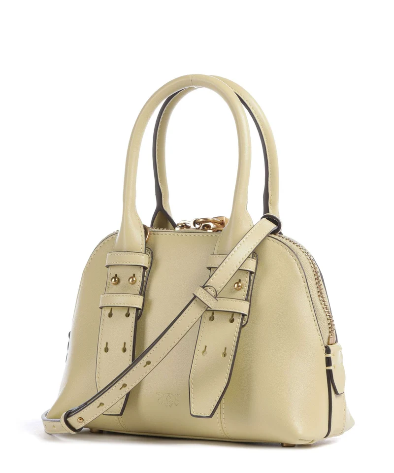 Pinko Bowling Mini Bolso de mano giallo vaniglia/antique gold