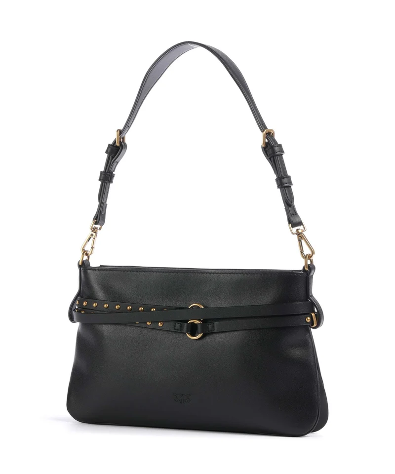 Pinko Belt Mini Bolso de hombro nero/antique gold