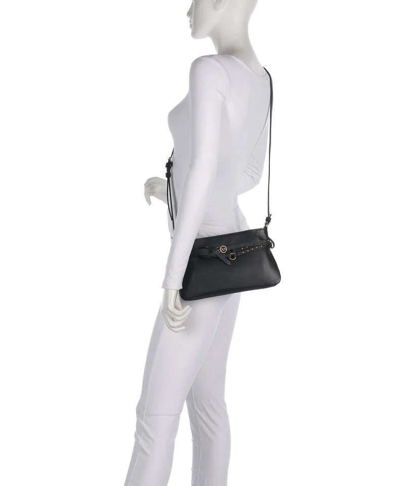 Pinko Belt Mini Bolso de hombro nero/antique gold