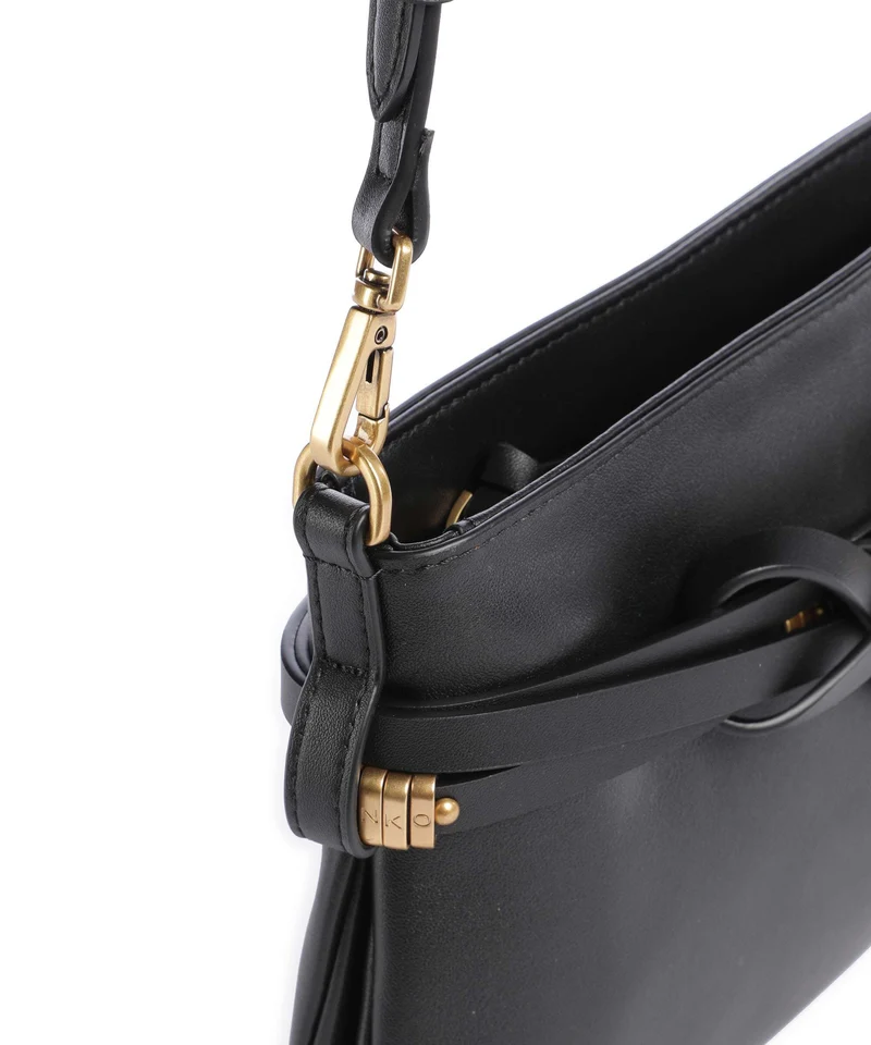 Pinko Belt Mini Bolso de hombro nero/antique gold