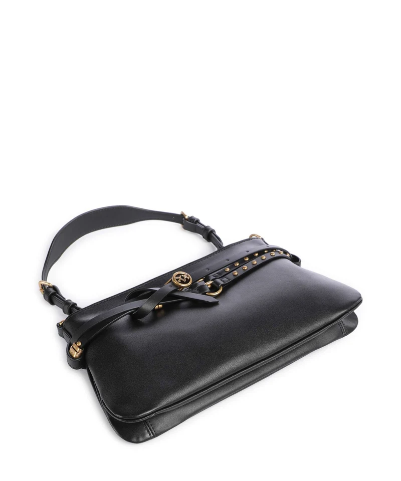 Pinko Belt Mini Bolso de hombro nero/antique gold