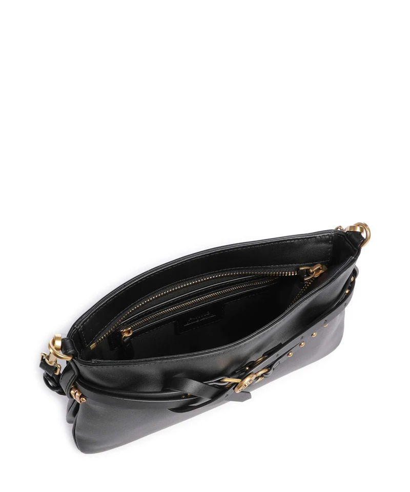 Pinko Belt Mini Bolso de hombro nero/antique gold