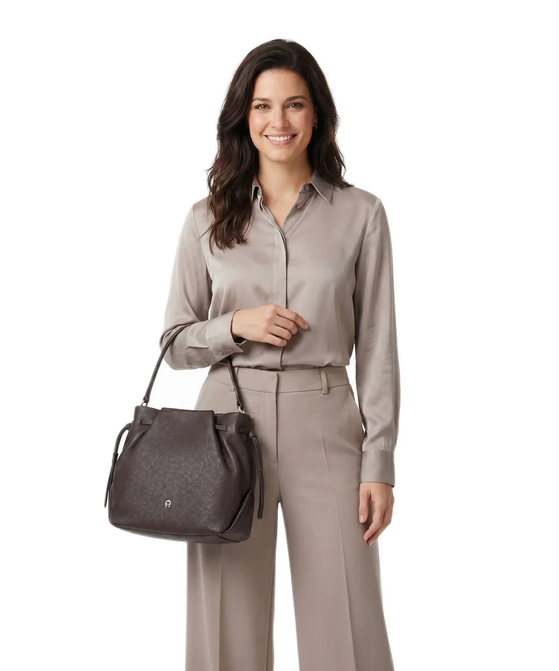 Aigner Paola M Bucket bolso de mano soil brown