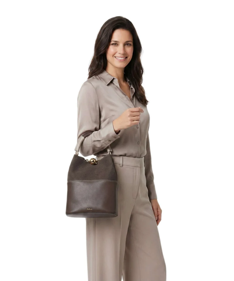 Furla Sfera S Bucket bolso de mano espresso/brown