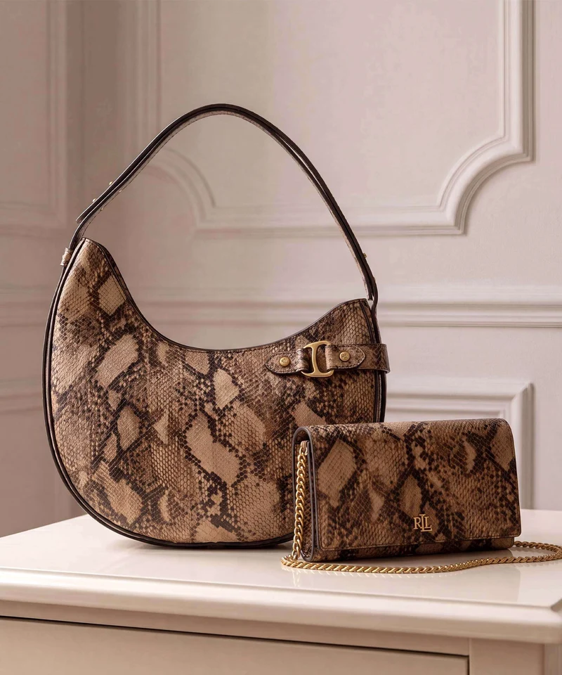 Lauren Ralph Lauren Tasha Large Bolso de hobo tan multi