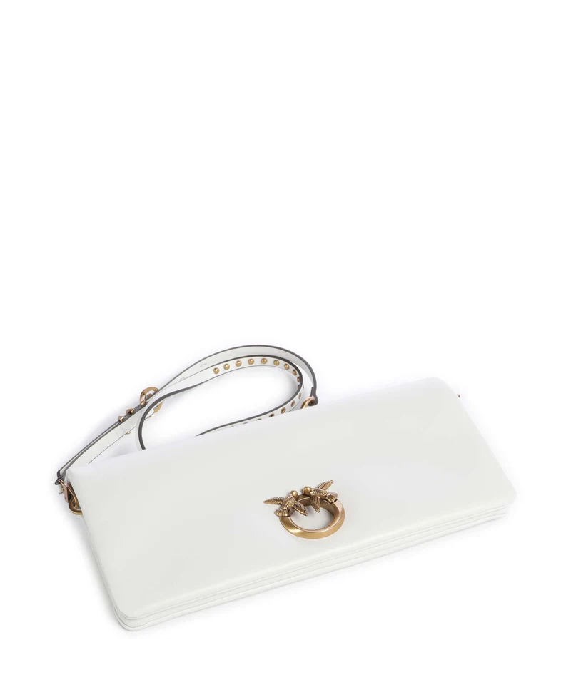Pinko Click Soft Classic Bandolera bianco nembo/antique gold
