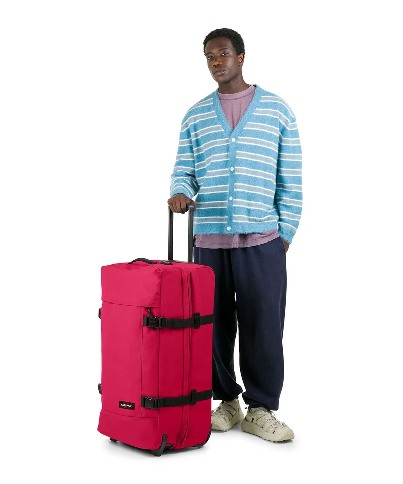 Eastpak Tranverz L Bolso de viaje con ruedas saffron red