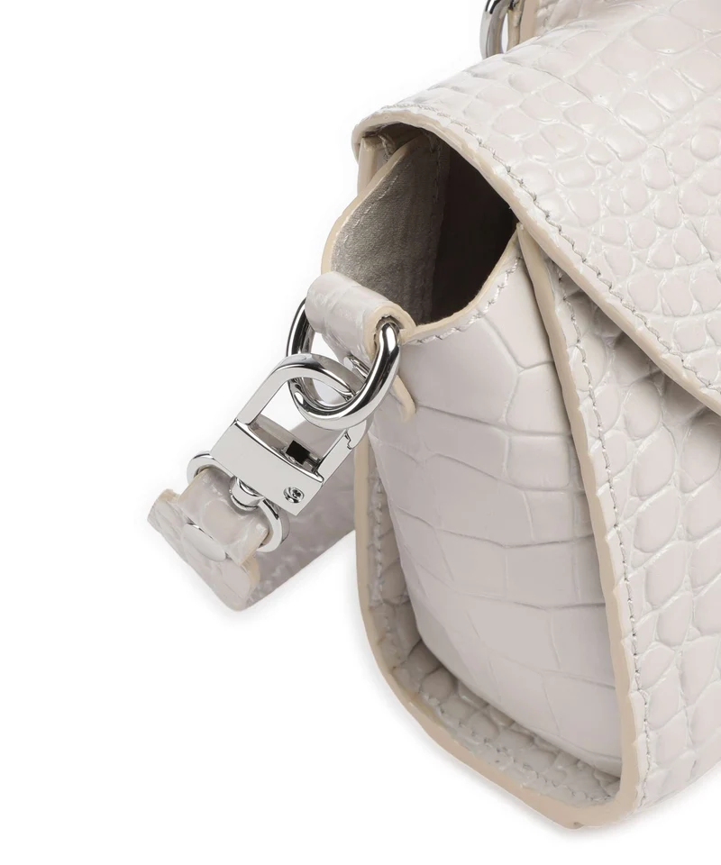 Vivienne Westwood Bettina Embossed Croc Mini Bolso de mano pearl white