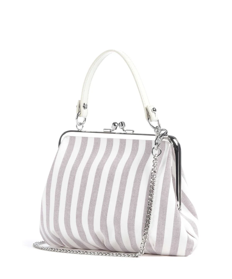 Vivienne Westwood Granny Frame Classic Oxford Shirt Bolso de mano burgundy stripe