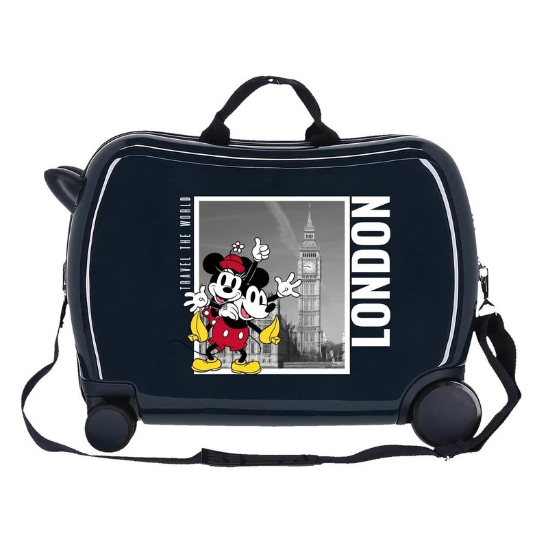 MALETA INFANTIL MICKEY Y MINNIE LONDRES 2 RUEDAS MULTIDIRECCIONALES