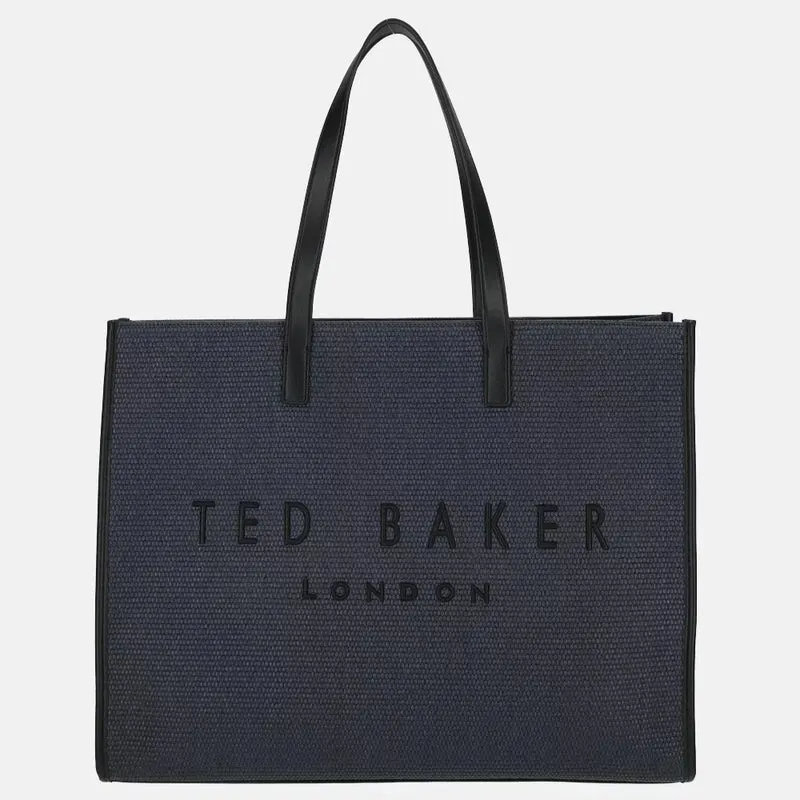 Ted Baker Pallmer Faux rafia Large Icon Bag