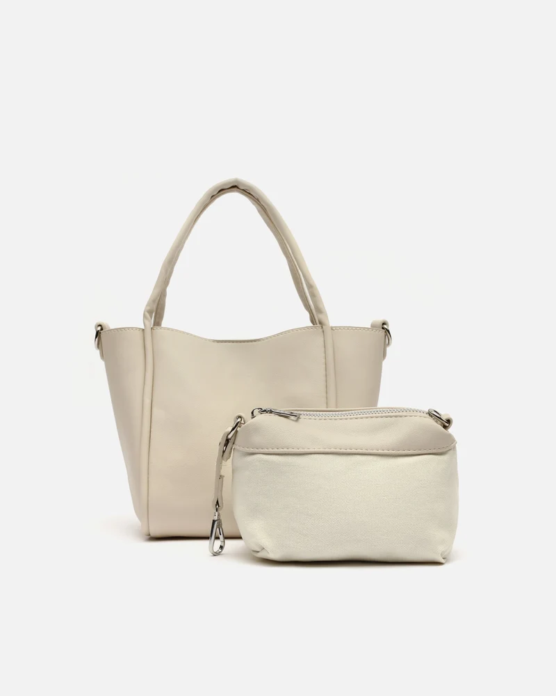 Guevi bolso tote pequeño con neceser y asa bandolera extraíble