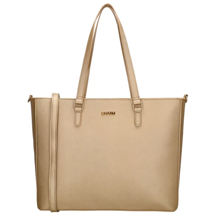 Charm London Birmingham Shopper 15,6 inch Gouden Rits