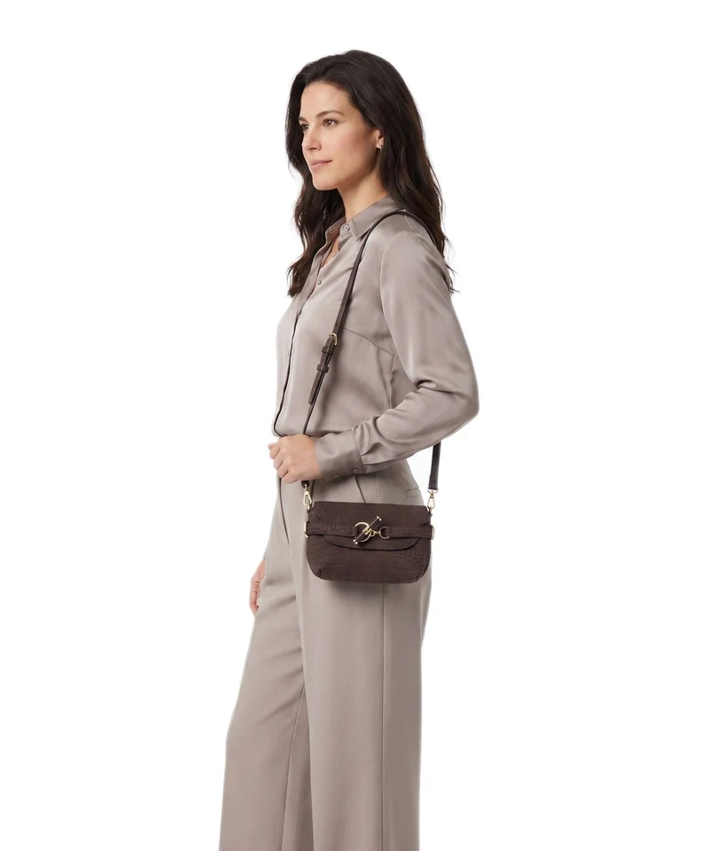 Lauren Ralph Lauren Blaike Small Bandolera chestnut brown