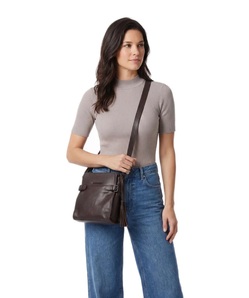Spikes & Sparrow Hudson Jolinda Bandolera dark brown