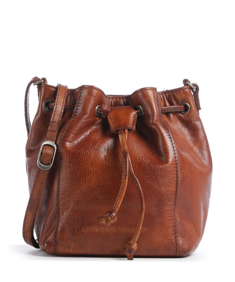 Spikes & Sparrow Apache Nancy Bucket bolso de mano brandy