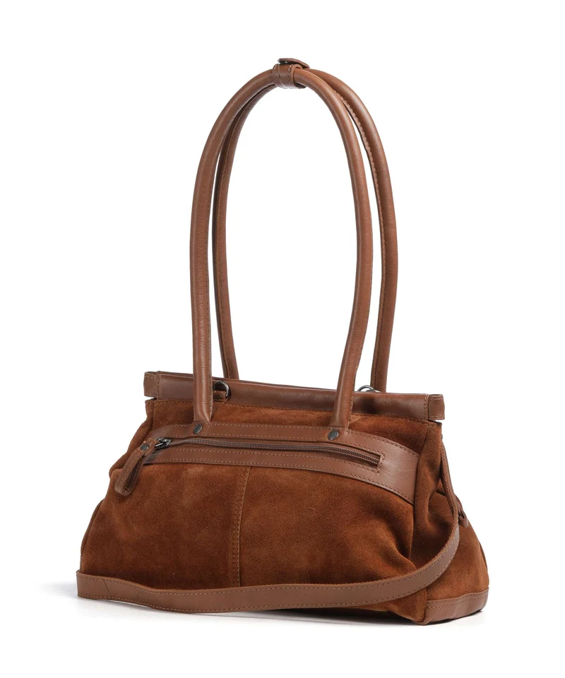 Spikes & Sparrow Suede Mix Milania Bolso de hombro mocca
