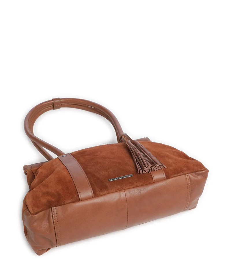 Spikes & Sparrow Suede Mix Milania Bolso de hombro mocca