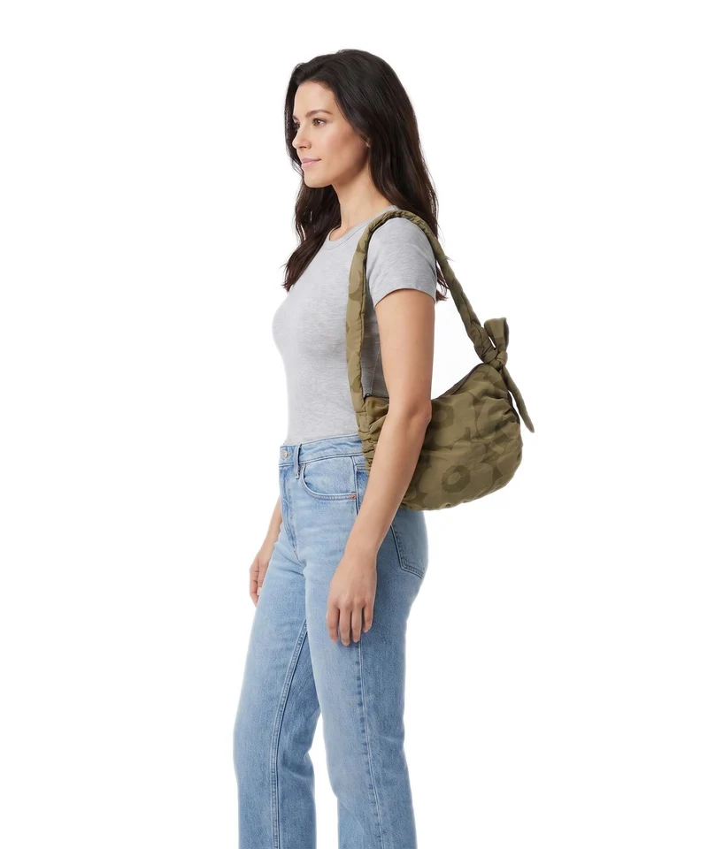 Marimekko Utu M Unikko Bolso de hombro olive green/khaki green