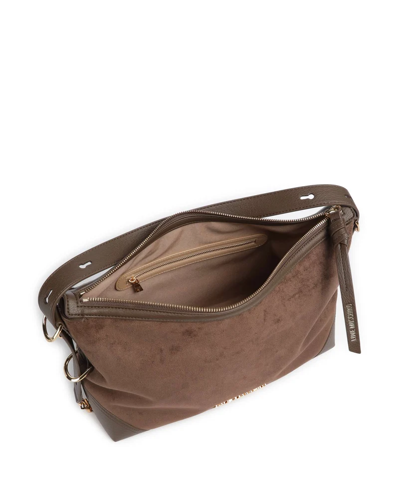 Love Moschino Signature Bolso de hobo marrone