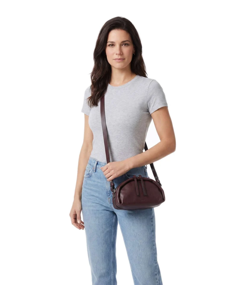 AllSaints Rosalie Arc Bandolera burgundy red