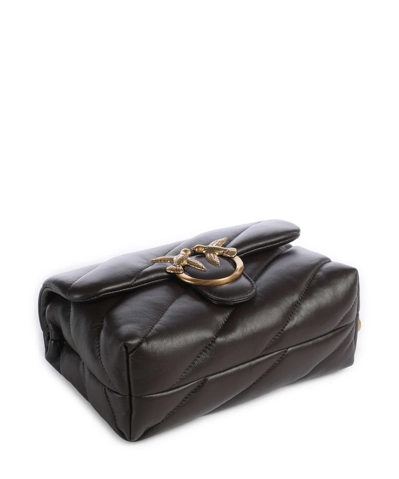 Pinko Love Puff Mini Bolso de hombro marrone marasca/antique gold
