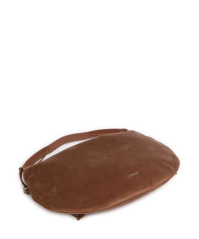 Coccinelle Thess Corduroy Bolso de hobo cognac