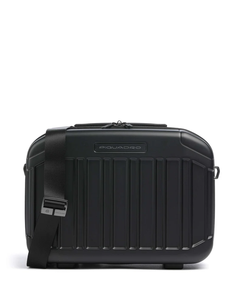 Piquadro Maletin de maquillaje mat black