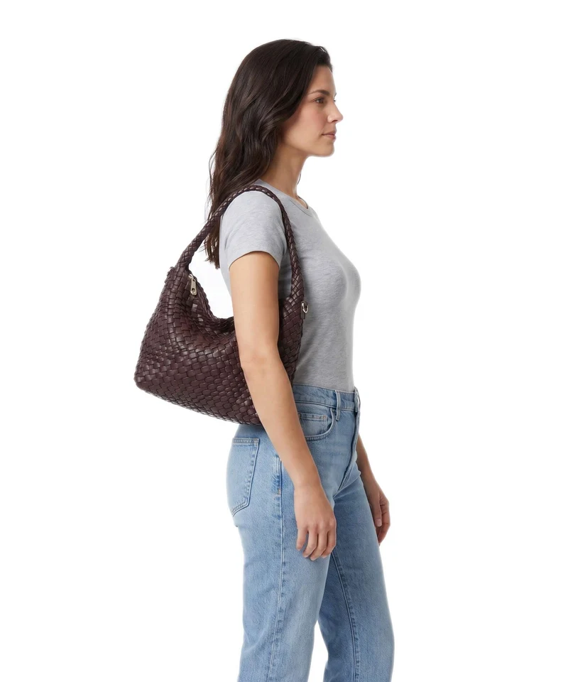 Dune London Deliberate M Bucket bolso de mano burgundy