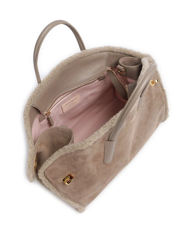 Coccinelle Tylde Suede Eco Bolso de mano warm taupe