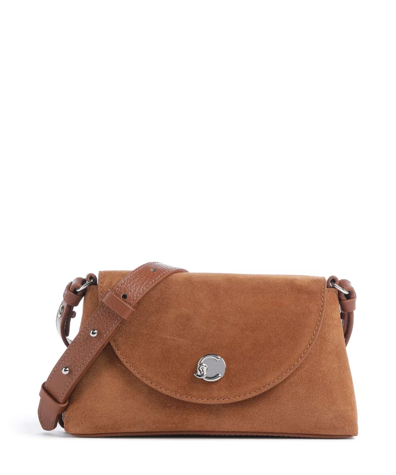 Coccinelle Nikla Suede Bandolera cognac