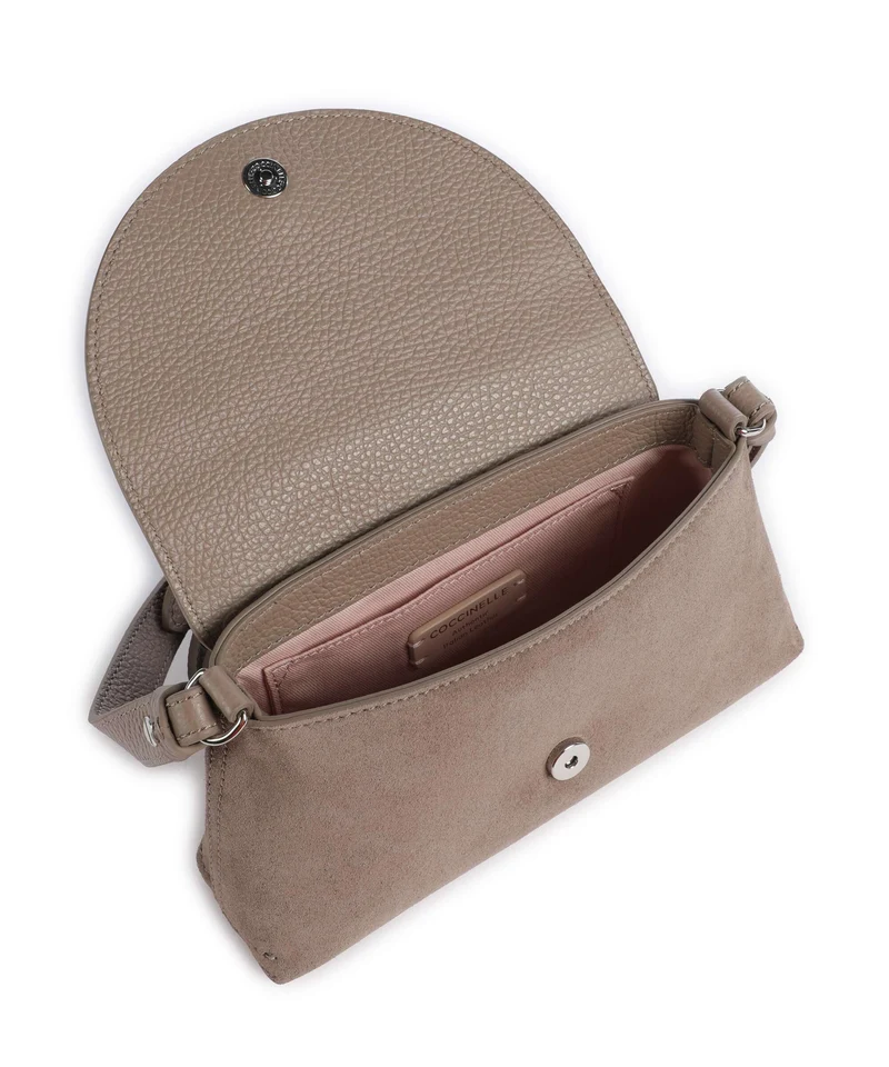Coccinelle Nikla Suede Bandolera warm taupe