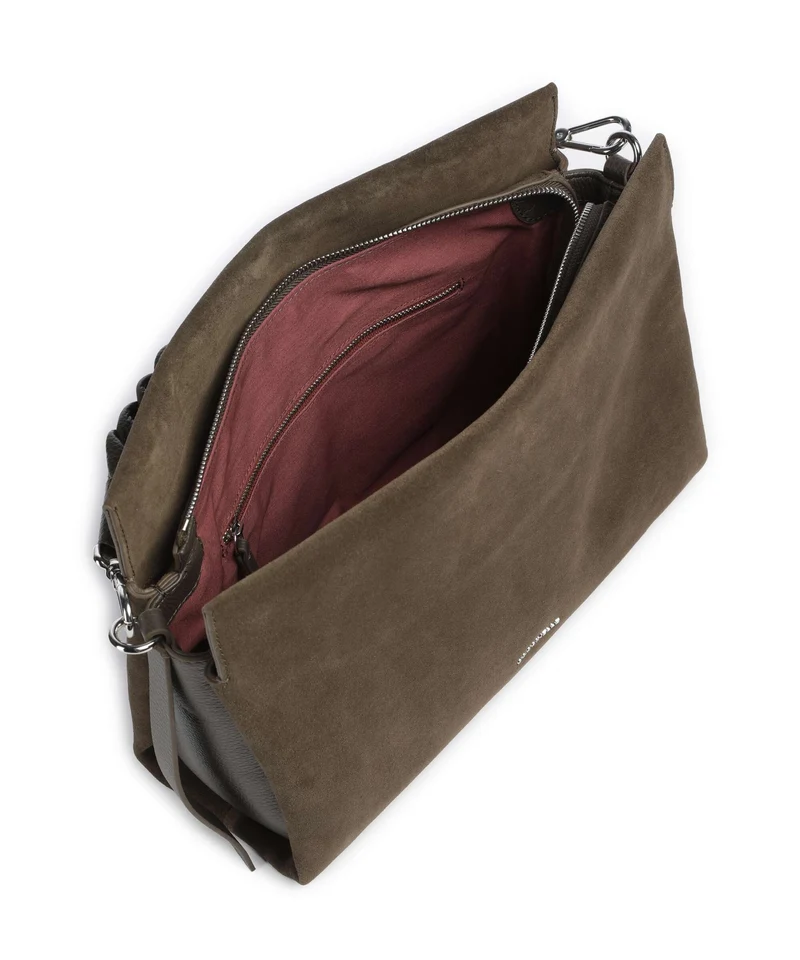 Coccinelle Boheme Suede Bolso de hobo fango