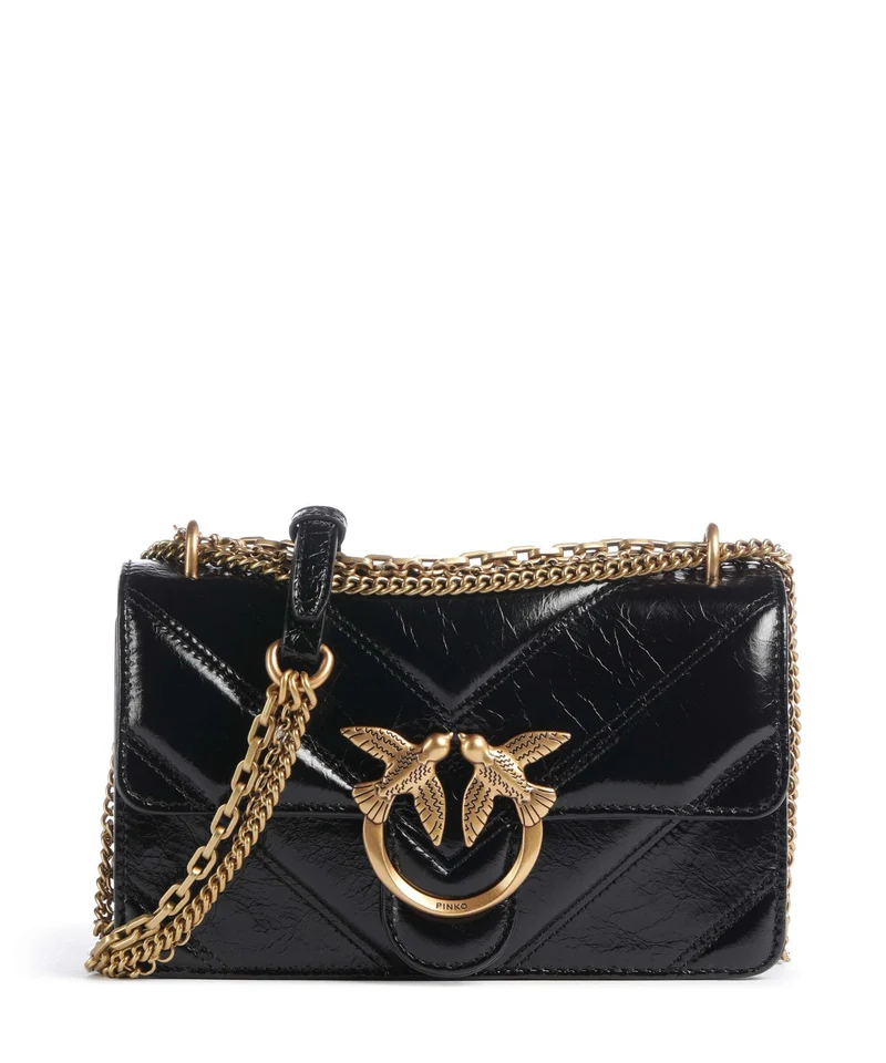 Pinko Love One Mini Bolso de hombro nero/antique gold