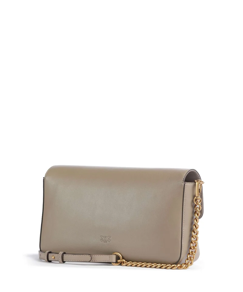 Pinko Love One Classic Slouchy Bandolera grigio talpa/antique gold