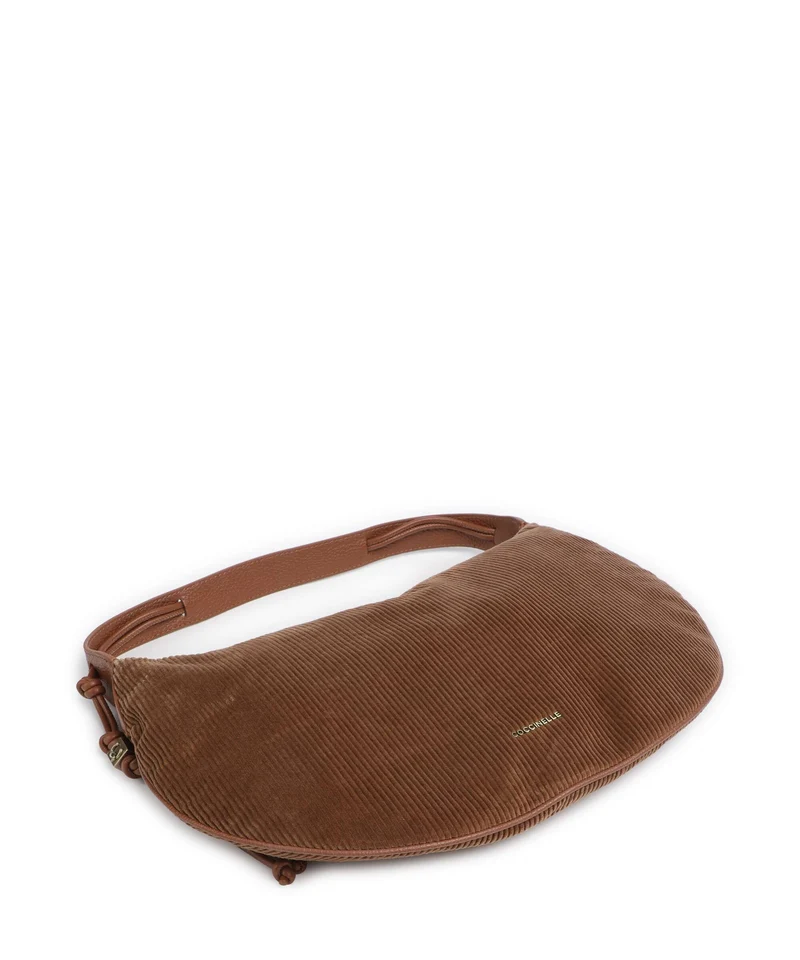 Coccinelle Thess Corduroy Bolso de hobo cognac